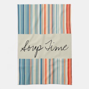 Serviette De Cuisine Beige En Grille