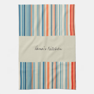 Serviette De Cuisine Beige En Grille