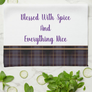 Serviette de cuisine Bienheureux avec épices et to
