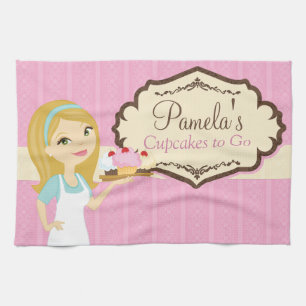 Serviette de cuisine blonde du petit gâteau D12 de