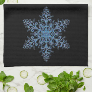 Serviette de cuisine Blue Snowflake