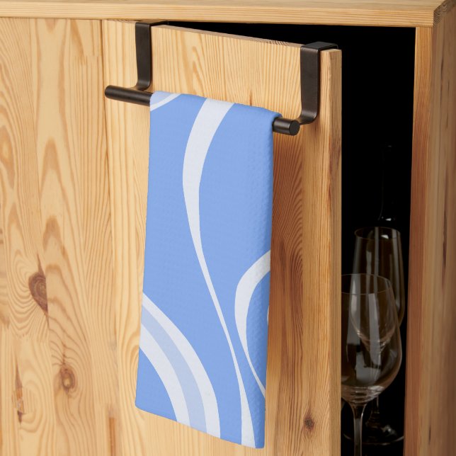Serviette de cuisine Blue Waves (Pliage en tiers)