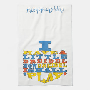 Serviette de cuisine "Chanukah/Dreidel Play"