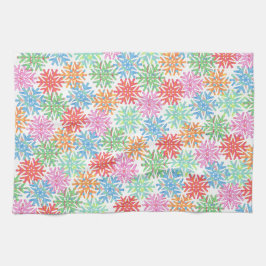 Serviette de cuisine couleur flocon de neige