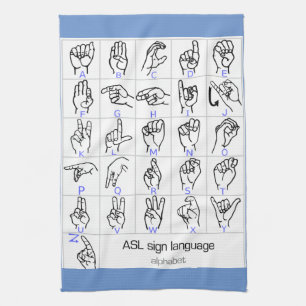 Serviette de cuisine d'ALPHABET de LANGUE DES