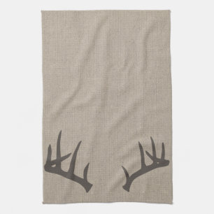 Serviette de cuisine d'andouillers de cerf de
