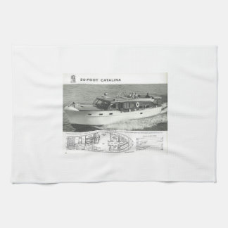 Serviette de cuisine de bateaux de Catalina de