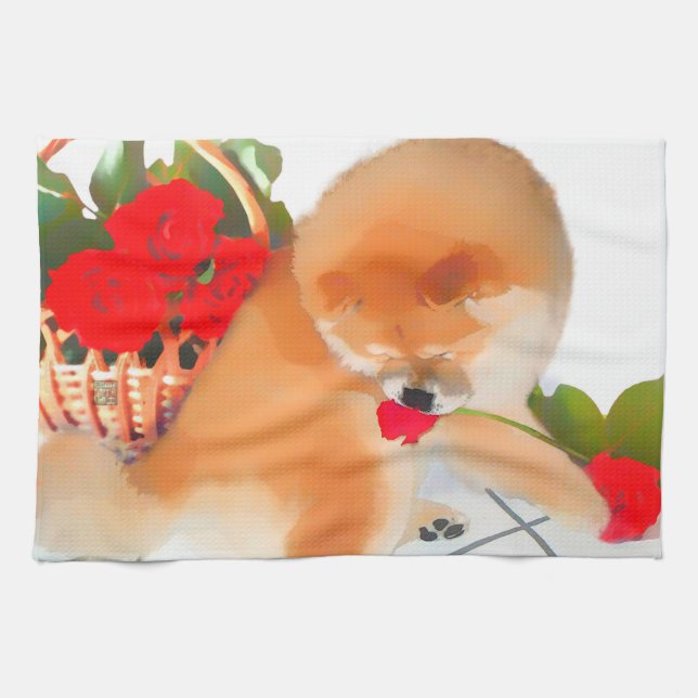 Serviette de cuisine de bouffe de heARTdog de RENY (Horizontal)