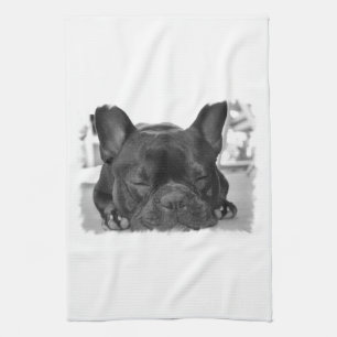 Serviette de cuisine de bouledogue français
