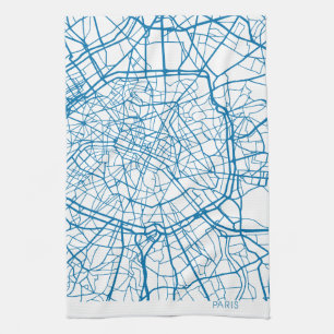 Serviette de cuisine de carte de ville de Paris