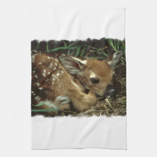 Serviette de cuisine de cerfs communs de bébé
