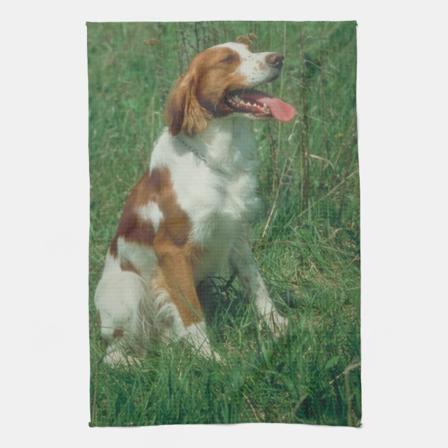Serviette de cuisine de chien d'épagneul de (Vertical)