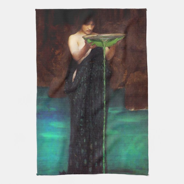Serviette de cuisine de Circe Invidiosa de château (Vertical)