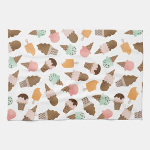 Serviette de cuisine de cornets de crème glacée
