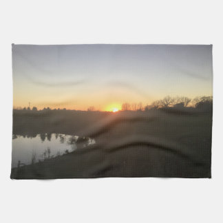 Serviette de cuisine de coucher du soleil