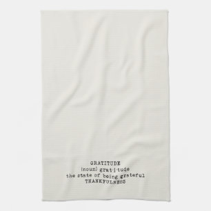 Serviette de cuisine de définition de gratitude
