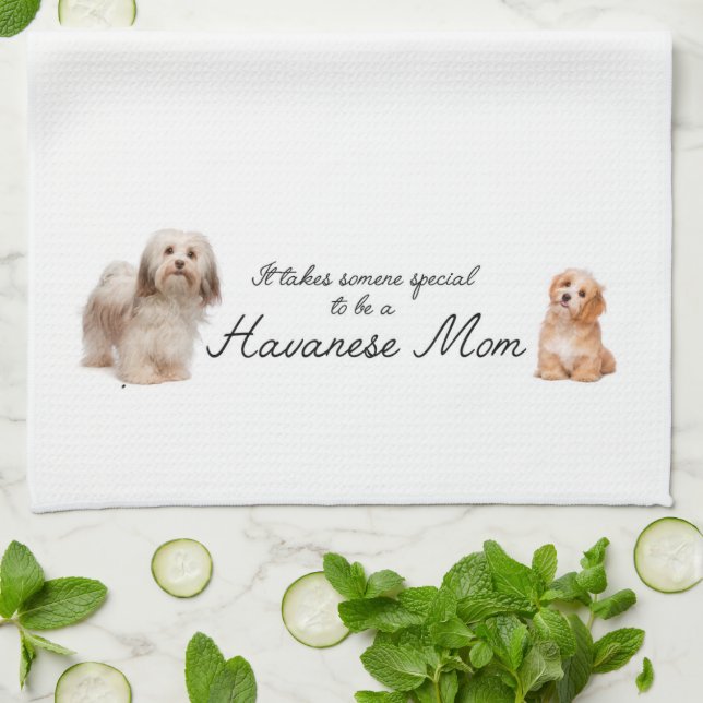 Serviette de cuisine de maman de Havanese (Plié)