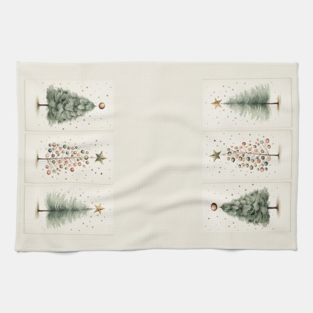 Serviette de cuisine de Noël Arbre, Noël (Horizontal)