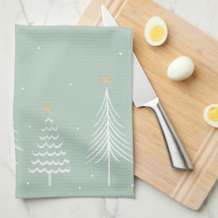 Serviette de cuisine de Noël Arbres