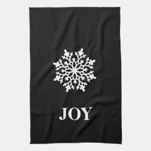Serviette de cuisine de Noël Joie Flocon de neige