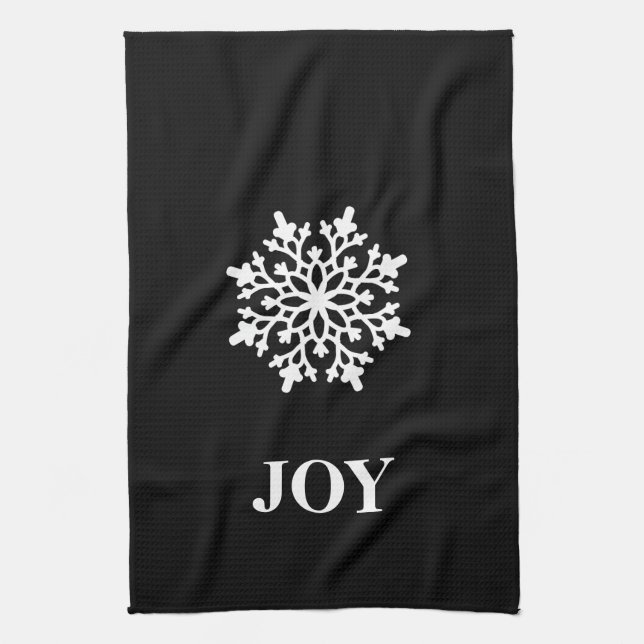 Serviette de cuisine de Noël Joie Flocon de neige (Vertical)