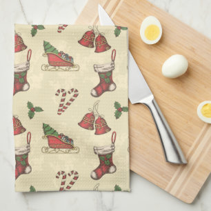 Serviette de cuisine de Noël Vintage