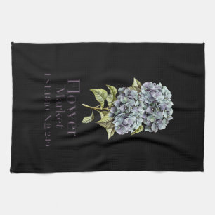Serviette de cuisine de noir du marché de fleur