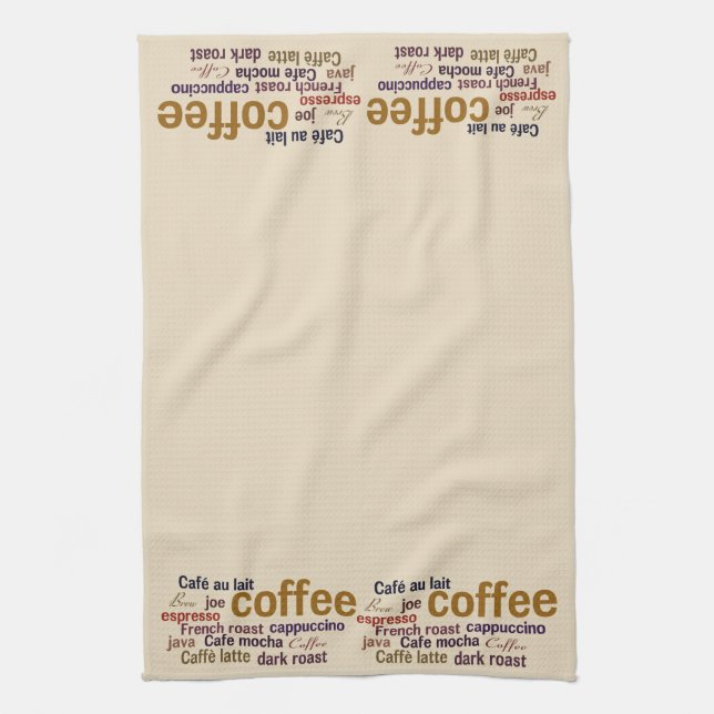 Serviette de cuisine de nuage de café (Vertical)