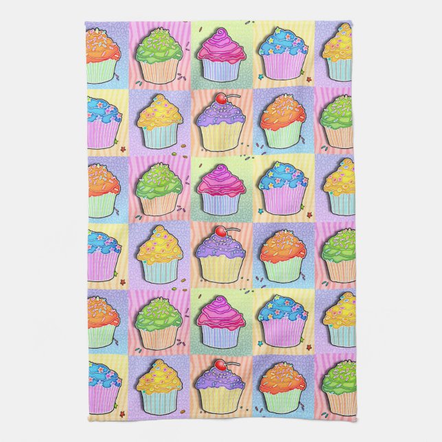 SERVIETTE de cuisine de PETITS GÂTEAUX d'art de (Vertical)