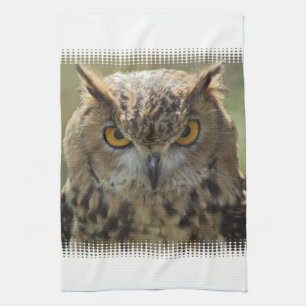 Serviette de cuisine de photo de hibou