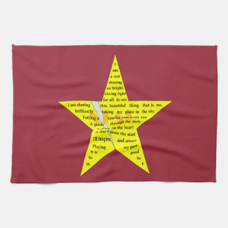 Serviette de cuisine de poème d'étoile
