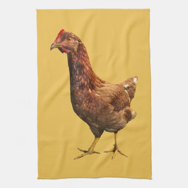 Serviette de cuisine de poulet de poule de rouge (Vertical)