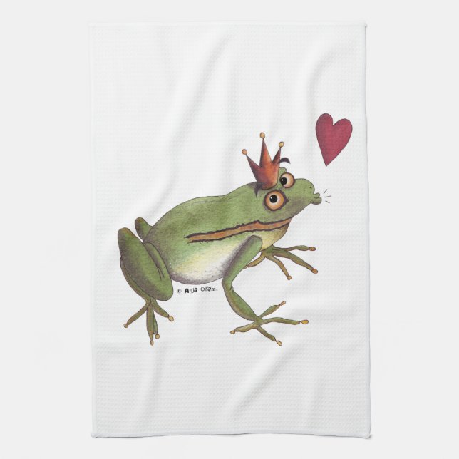 Serviette de cuisine de prince de grenouille (Vertical)