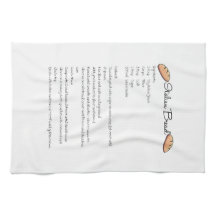 Serviette de cuisine de recette de pain italien