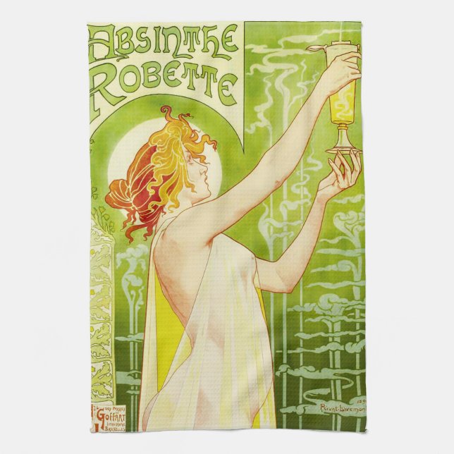 Serviette de cuisine de Robette d'absinthe (Vertical)