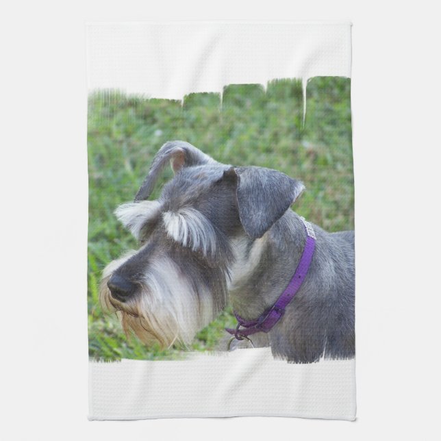 Serviette de cuisine de Schnauzer (Vertical)