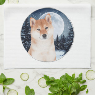 Serviette de cuisine de Shiba Inu