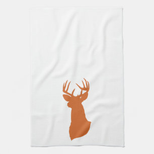Serviette de cuisine de silhouette de cerfs
