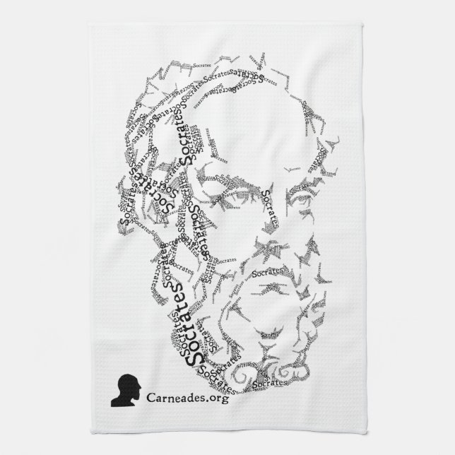 Serviette de cuisine de Socrates (Vertical)