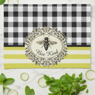 Serviette de cuisine de style ferme gentille abeil