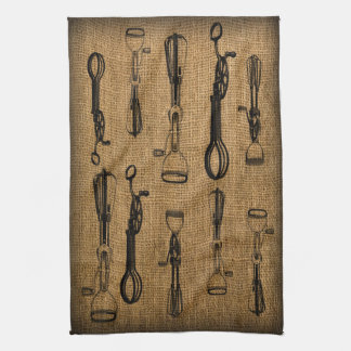 Serviette de cuisine de toile de jute de batteurs