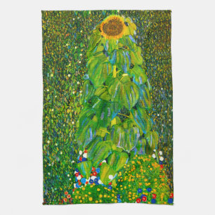 Serviette de cuisine de tournesol de Gustav Klimt