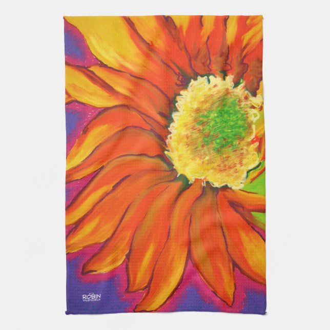 Serviette de cuisine "de tournesol de Sun-Rayon" (Vertical)