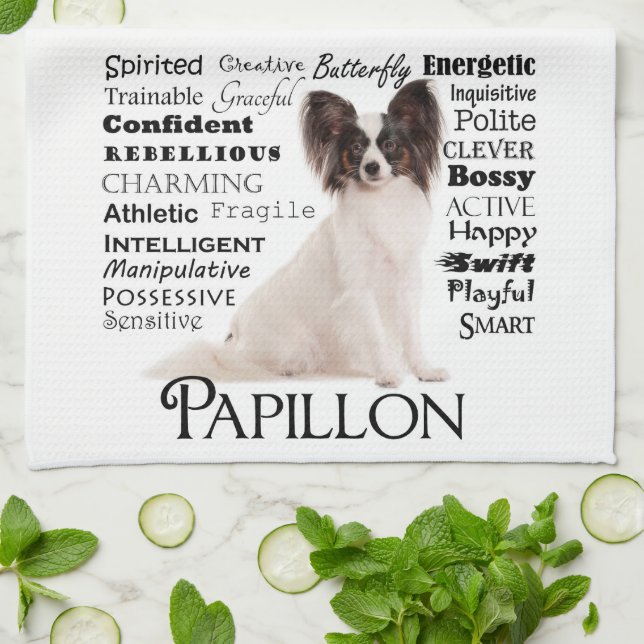 Serviette de cuisine de traits de Papillon (Plié)
