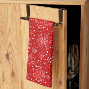 Serviette de cuisine de vacances-Snowflakes Servie