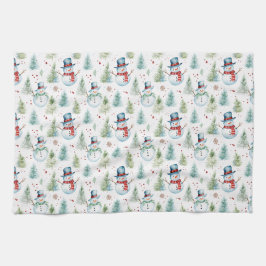 Serviette de cuisine des neigeurs de Noël