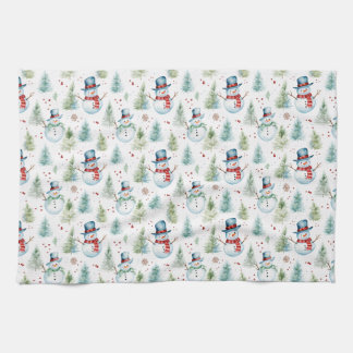 Serviette de cuisine des neigeurs de Noël