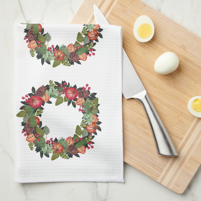 Serviette de cuisine, Design de Noël, articles mén (Quart Plié)