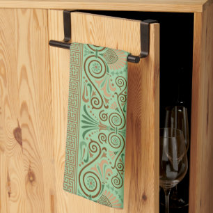 Serviette de cuisine design grecque