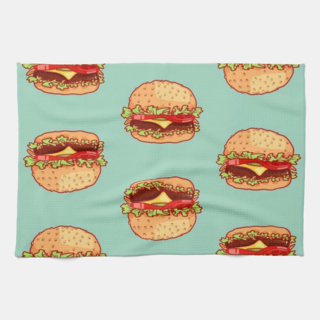 Serviette de cuisine d'hamburgers (Horizontal)